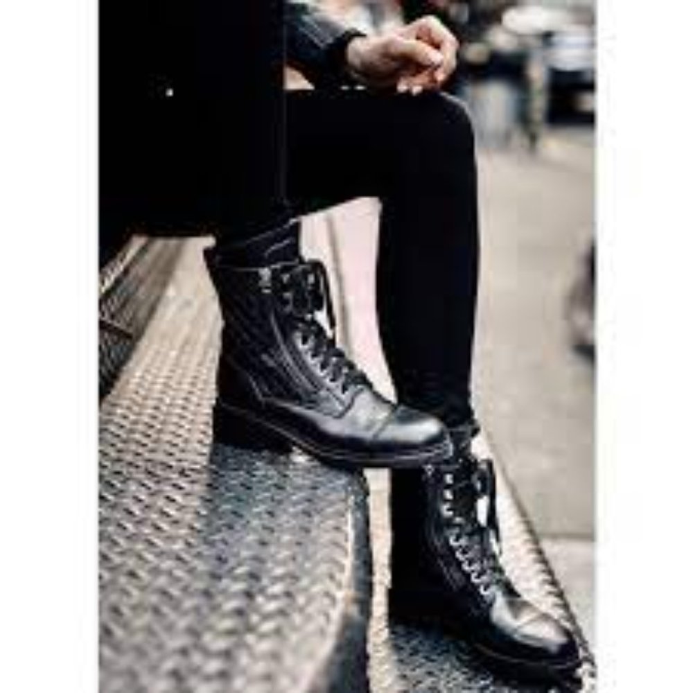 Chanel Quilted Combat Boot